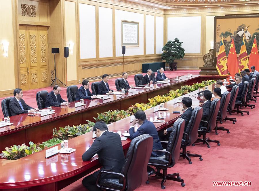 CHINA-BEIJING-XI JINPING-SRI LANKAN PRESIDENT-MEETING (CN)